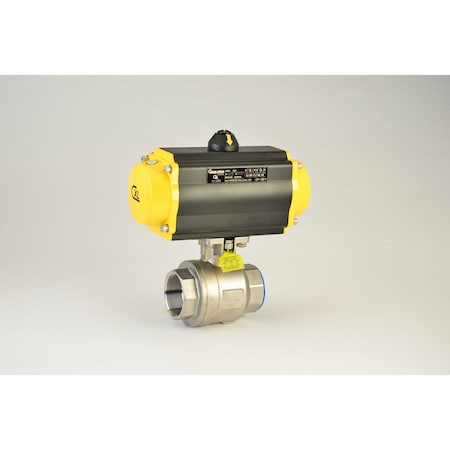 Actuated 3/4, 2 Piece SS 1,000 WOG Thrded Ball Valve, DA